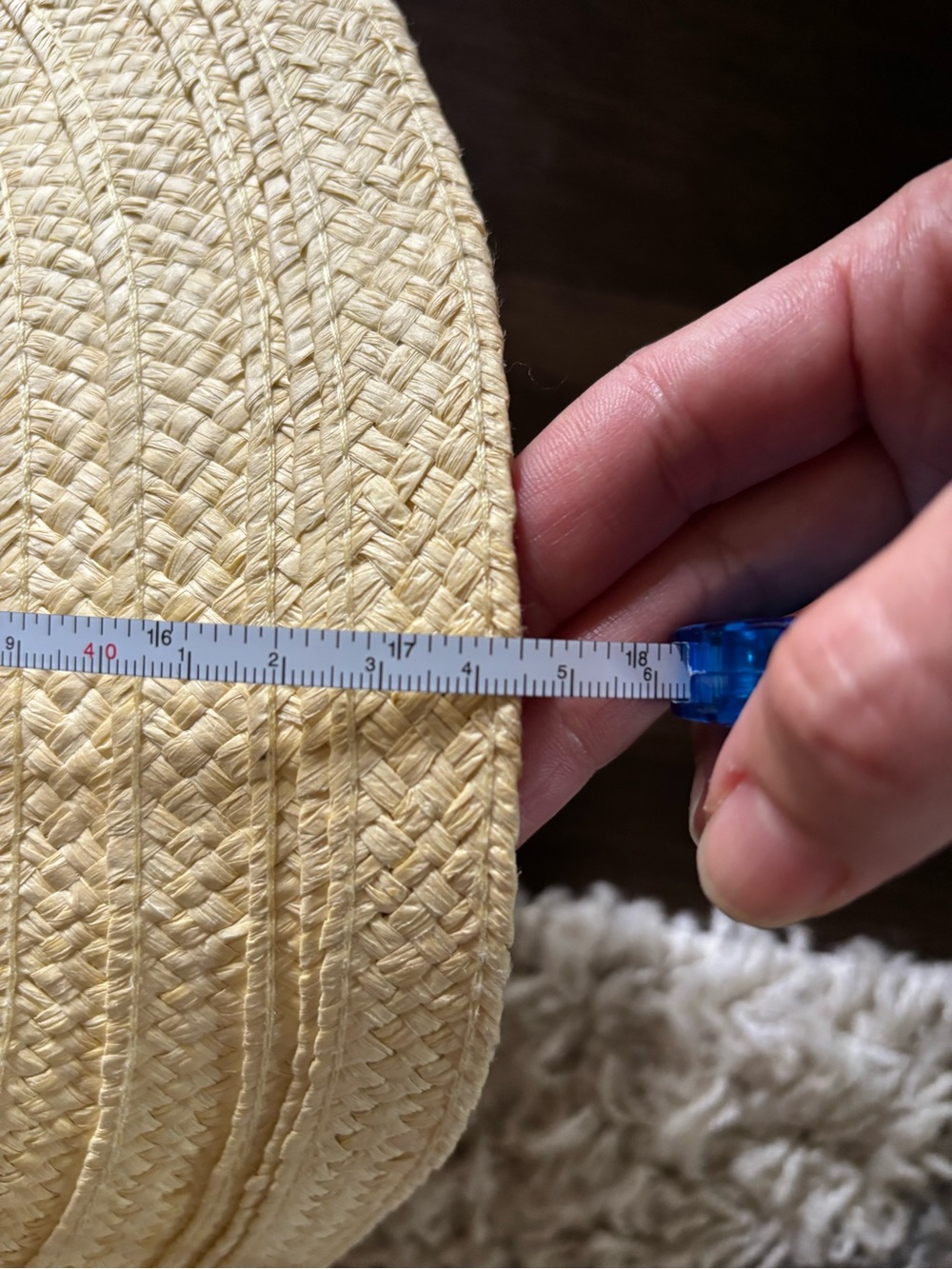 Disney Beige Wide Brim Sun Hat with Dark Brown Trim and Mickey Mouse Meta Detail - Picture 3 of 6